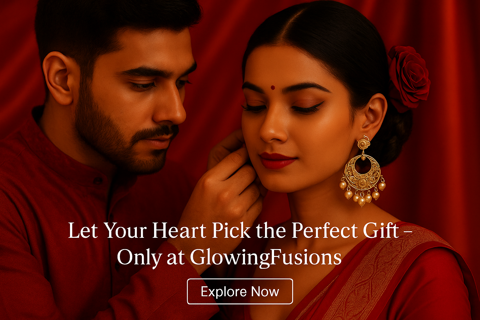 Second hero slideshow image featuring handcrafted designer earrings from GlowingFusions, ideal for gifting and personal style.